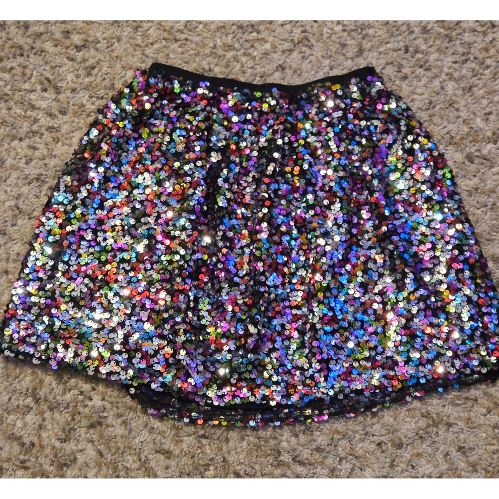 Jumping‎ Beans Multicolor Sequin Skirt Youth Size 6X Stretchy